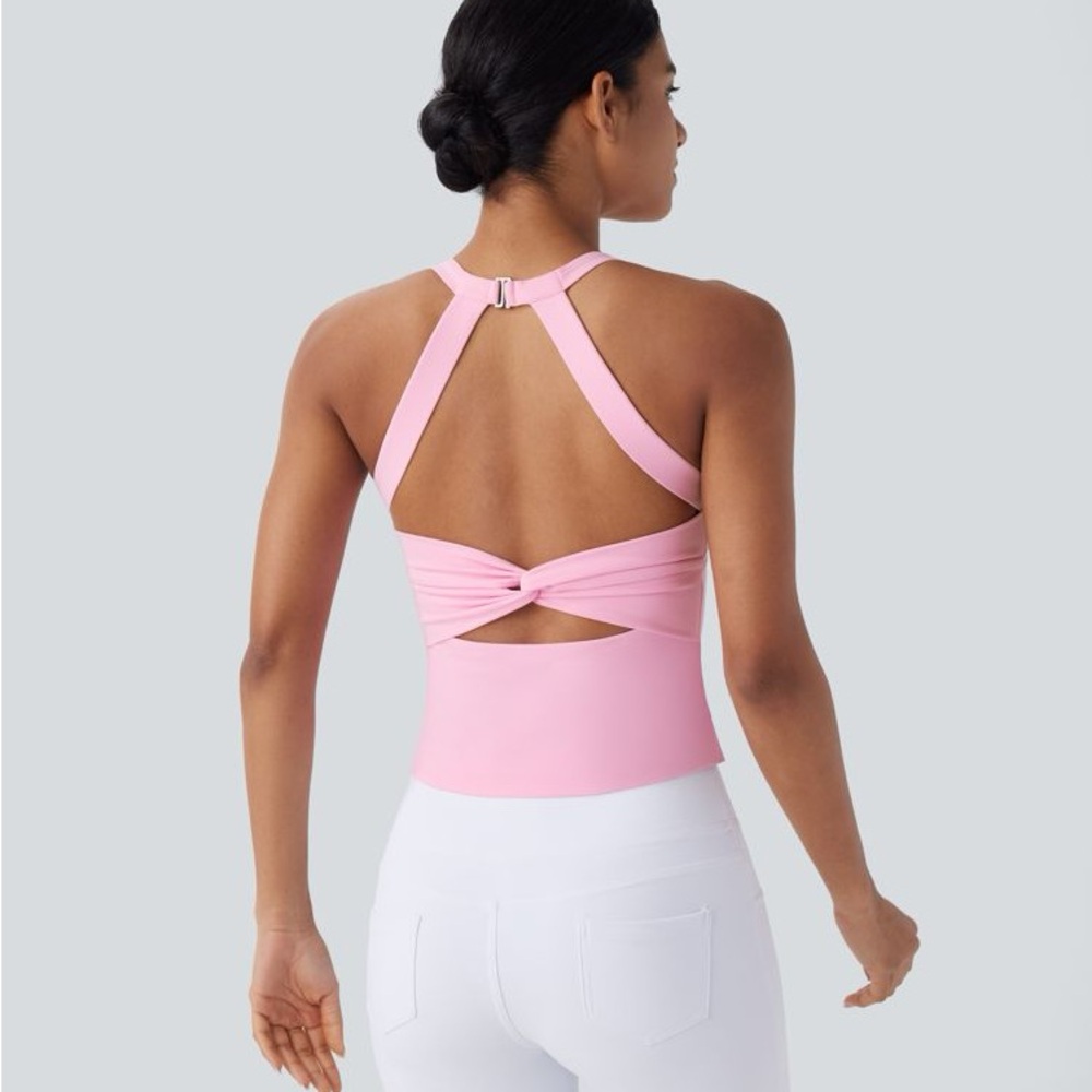 HALARA Pink Strappy Sports Tank